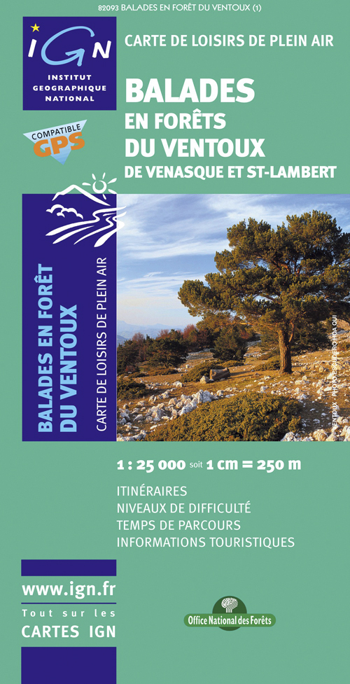 82093 Balades En Forets Du Ventoux  1/25.000