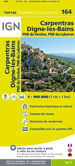 Top100164 Carpentras/Digne-Les-Bains  1/100.000