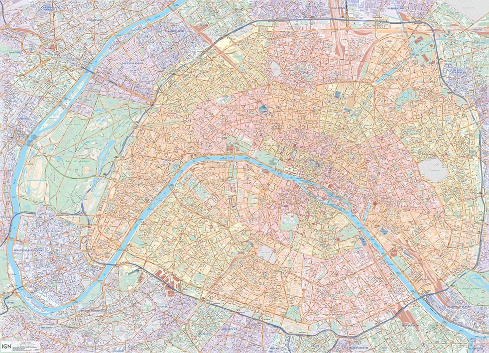 Aed 70041 Poster Paris Plastifie  1/10.500  100X13