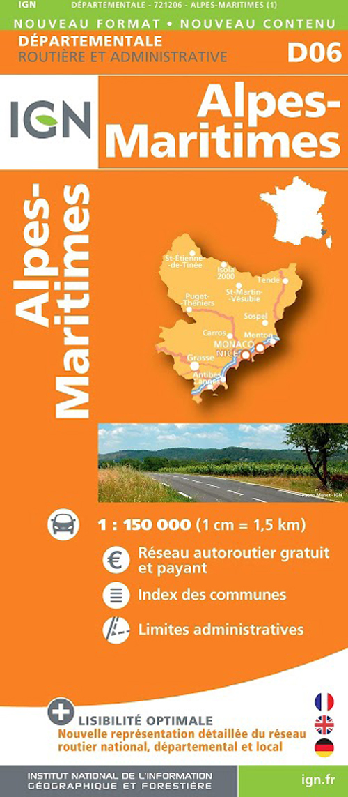Aed D06 Alpes-Maritimes  1/150.000