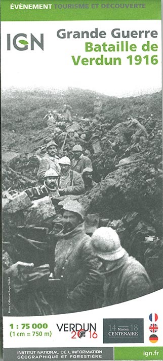 87055 Bataille De Verdun 1916  1/75.000