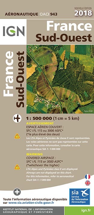 Oaci943 France Sud-Ouest 2018 1/500.000
