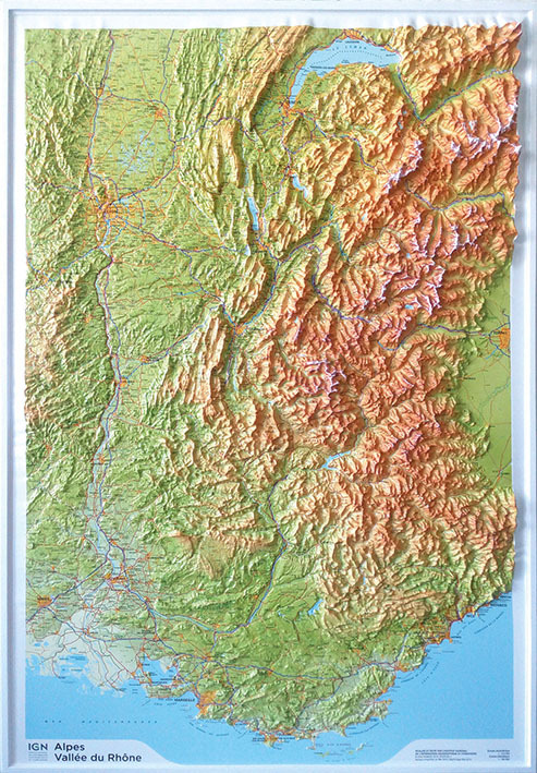 60301 Relief Alpes/Vallee Du Rhone  1/375.000