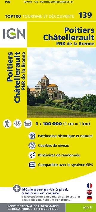 Top100139 Poitiers/Chatellerault  1/100.000