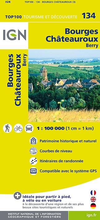 Top100134 Bourges/Chateauroux  1/100.000