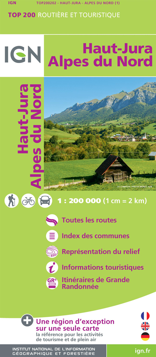 Aed Top200202 Haut-Jura/Alpes Du Nord 1/200.000