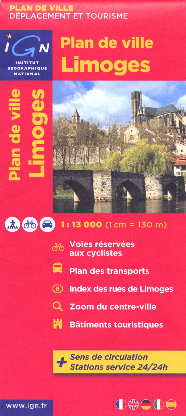 Aed 72519 Plan De Limoges  1/13.000