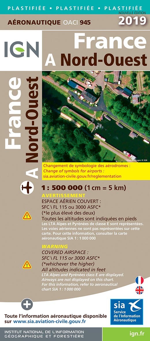 Oaci945 France Nord-Ouest Pelliculee 2019 1/500.00