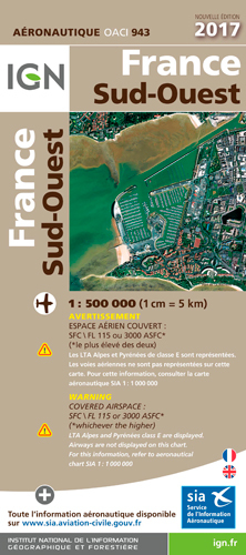 Aed Oaci943 France Sud-Ouest 2017 1/500.000
