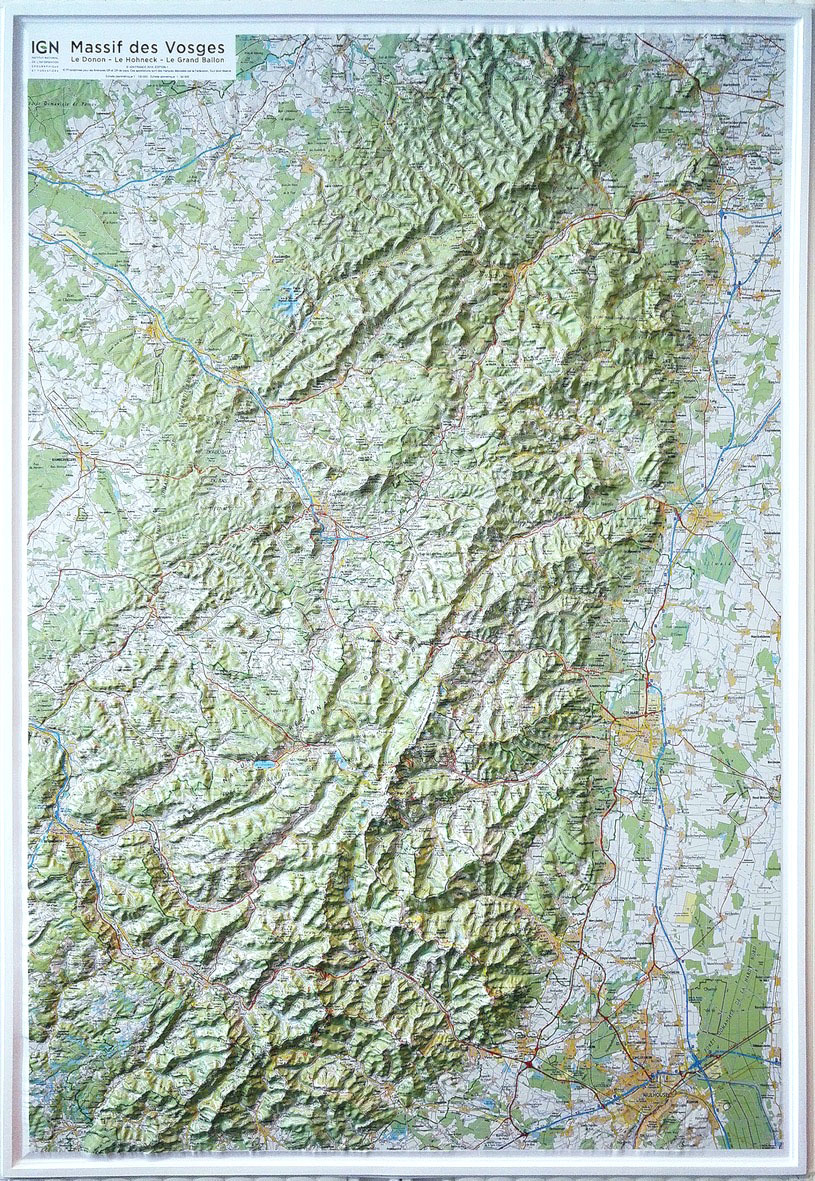 60177 Relief Massif Des Vosges 1/100.000