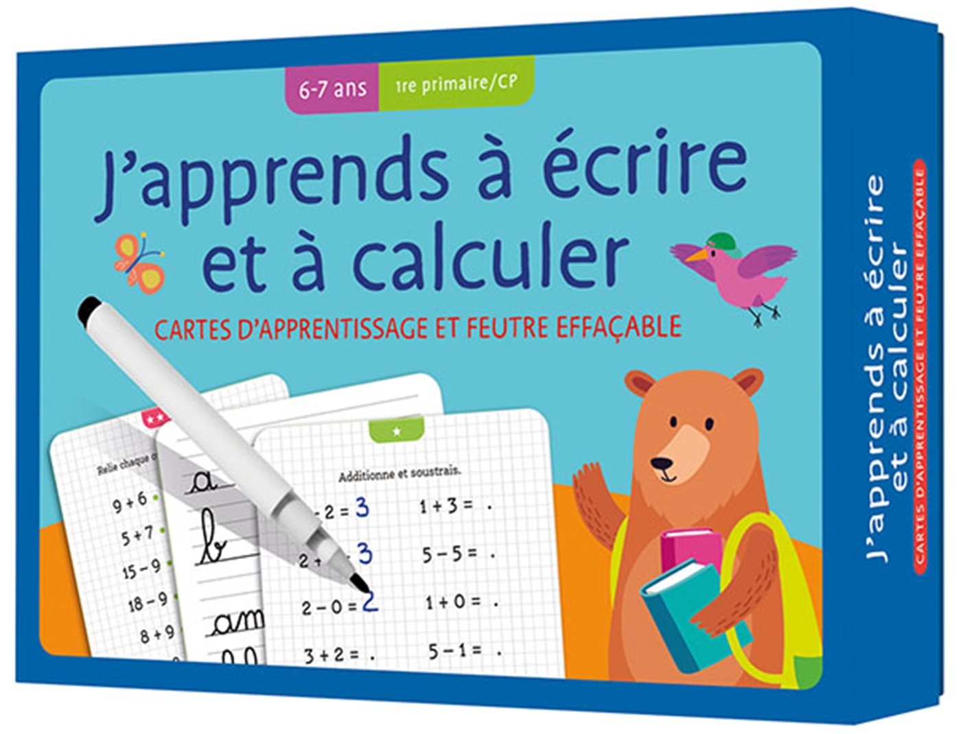 CARTES + FEUTRE - J'APPRENDS A ECRIRE ET A CALCULER (6-7 A)