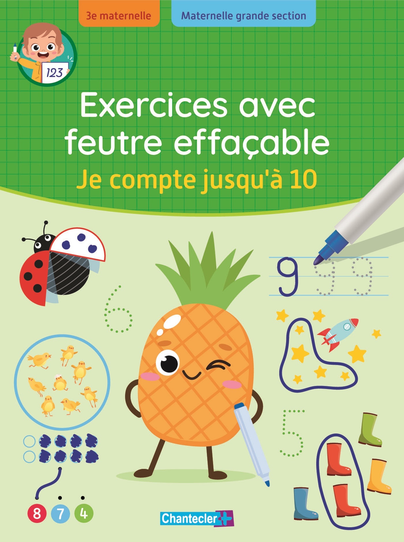 Exercices avec feutre effaçable - Je compte jusqu'à 10