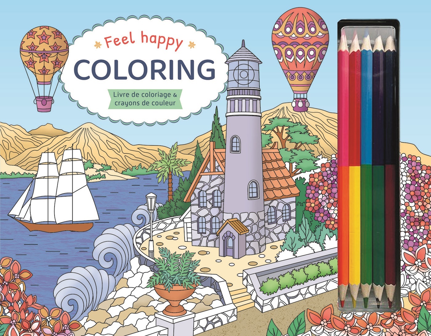 Feel Happy Coloring - Livre de coloriage & crayons de couleur