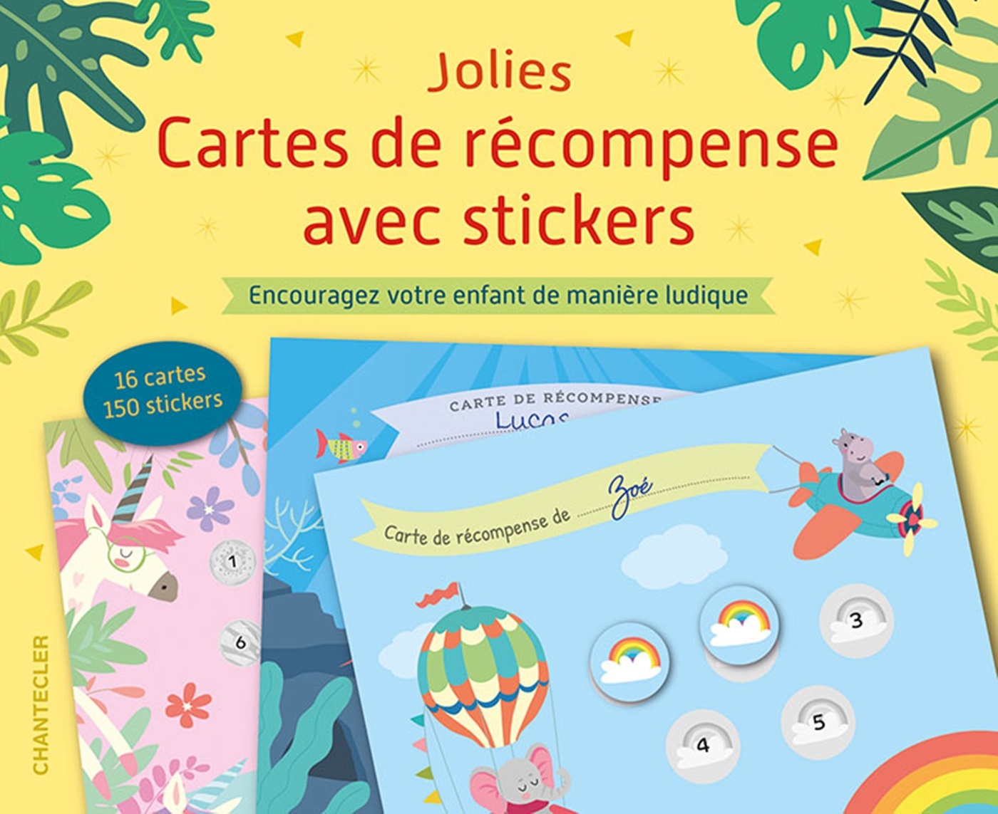 JOLIES CARTES DE RECOMPENSE AVEC STICKERS