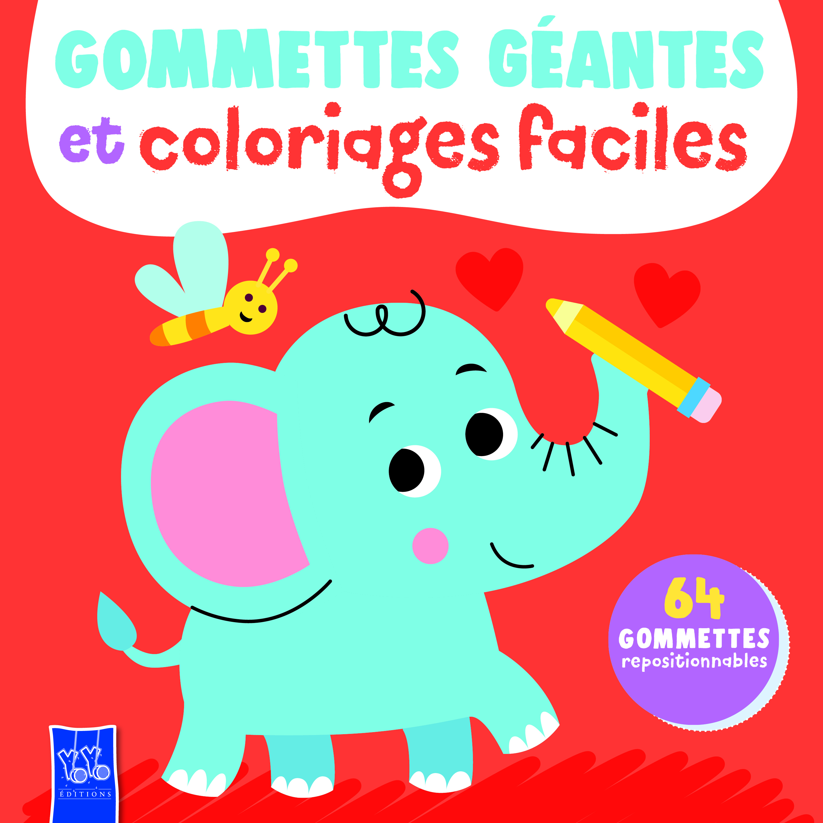 L'éléphant - Gommettes géantes