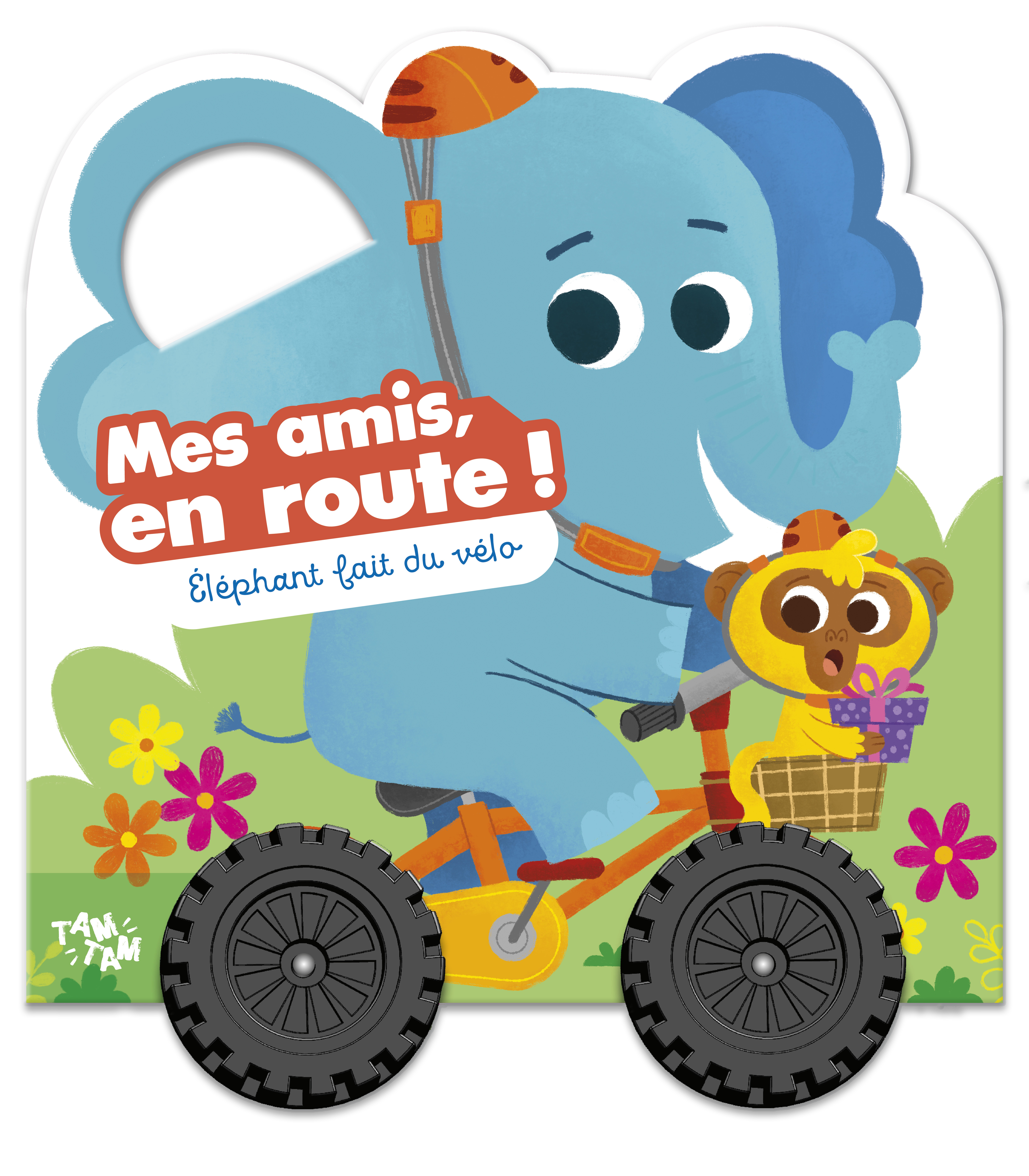 Eléphant fait du vélo - Mes amis en route