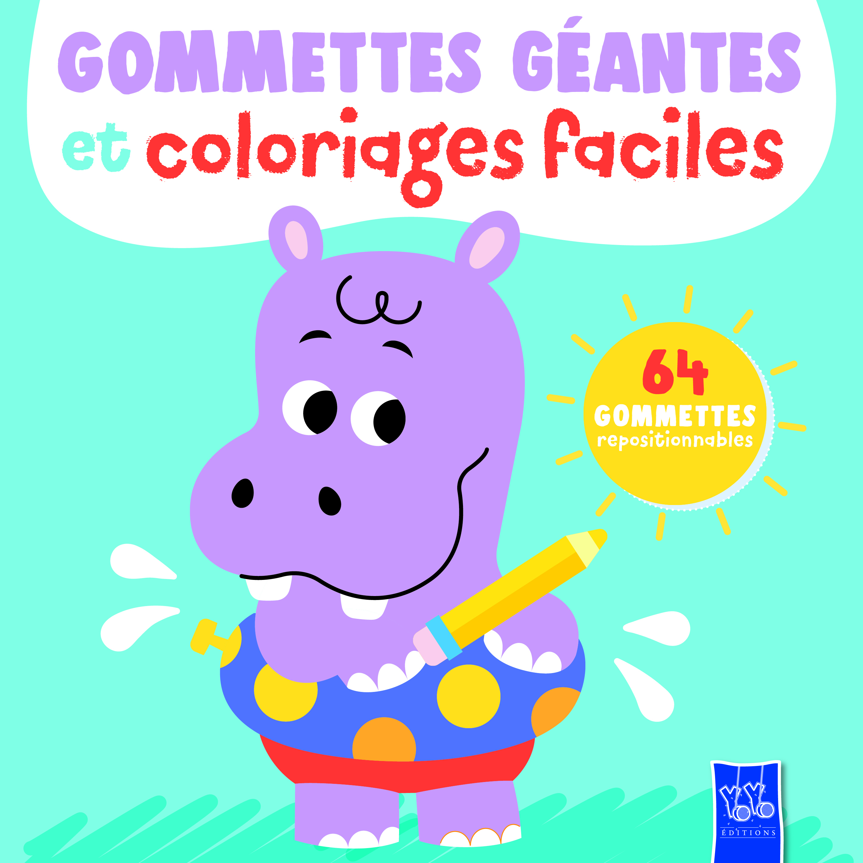 L'hippopotame - Gommettes géantes