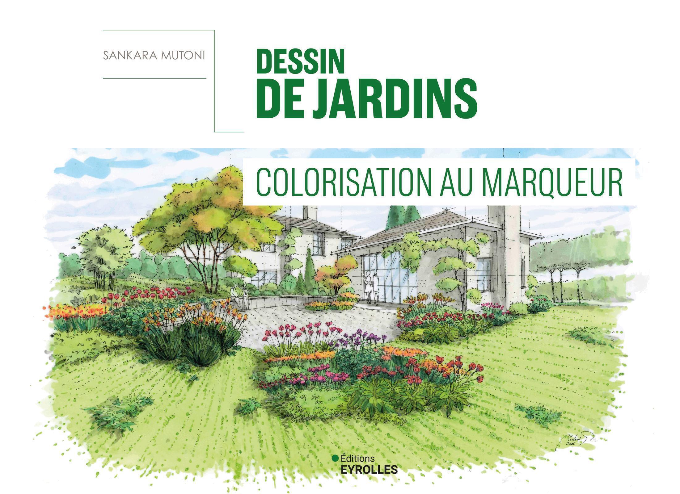 Dessin de jardins - Colorisation au marqueur