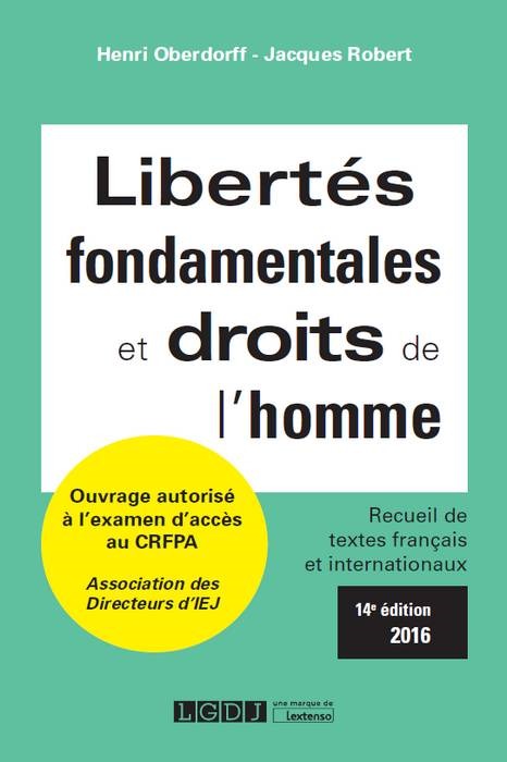 LIBERTÉS FONDAMENTALES ET DROITS DE L'HOMME - 14ÈME ÉDITION