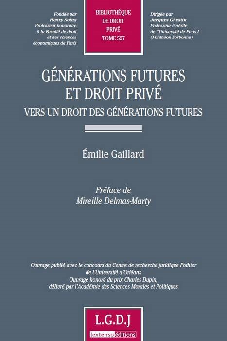 générations futures et droit privé - vers un droit des générations futures