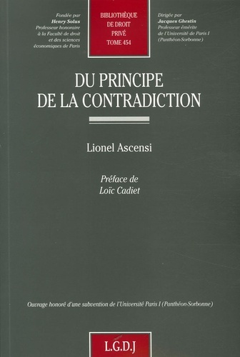 du principe de la contradiction