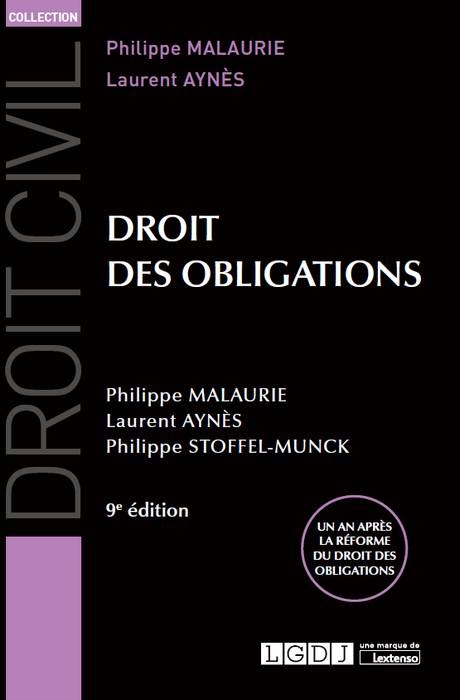 DROIT DES OBLIGATIONS 9EME EDITION
