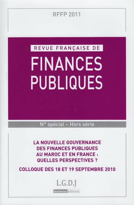 REVUE FRANÇAISE DE FINANCES PUBLIQUES N SPECIAL HORS SERIE 2011