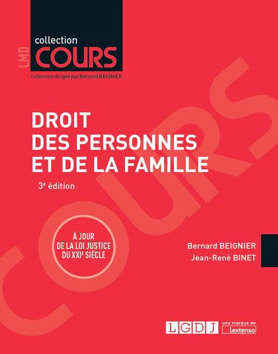 DROIT DES PERSONNES ET DE LA FAMILLE 3EME EDITION