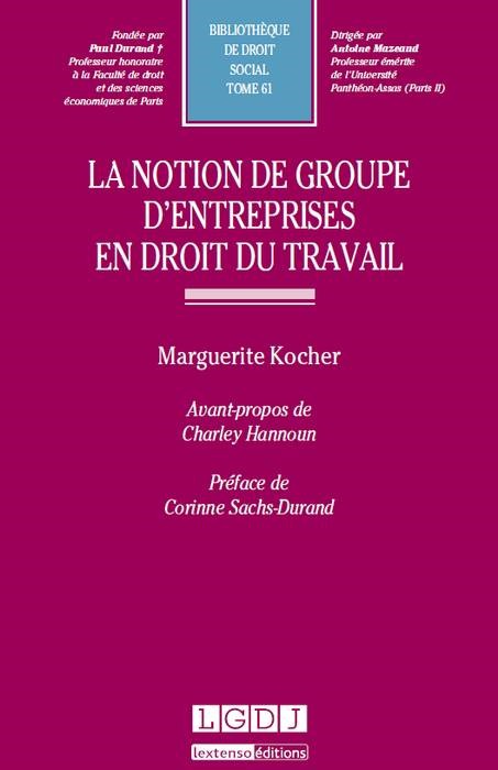 la notion de groupe d'entreprises en droit du travail