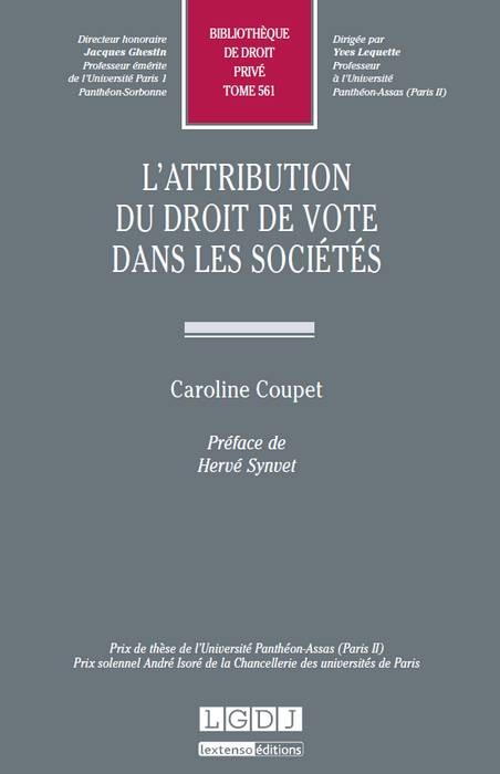 l'attribution du droit de vote dans les sociétés