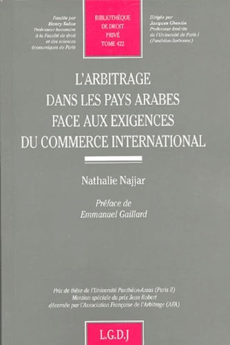 l'arbitrage dans les pays arabes face aux exigences du commerce international