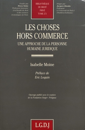 LES CHOSES HORS COMMERCE