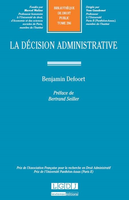 LA DÉCISION ADMINISTRATIVE