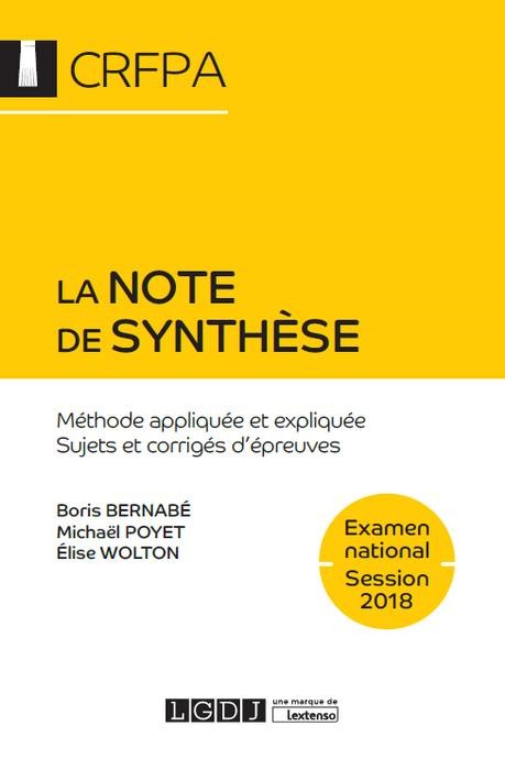 LA NOTE DE SYNTHESE 7EME EDITION