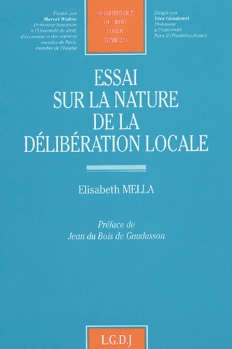 essai sur la nature de la délibération locale