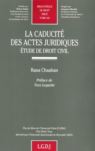 la caducité des actes juridiques