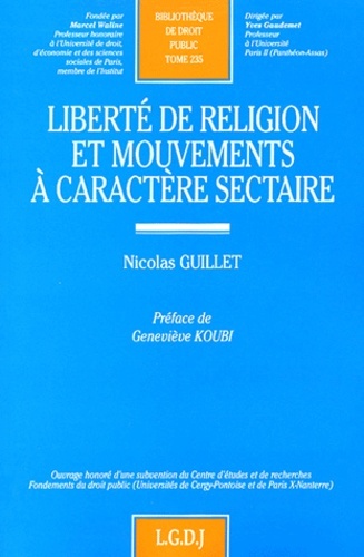 liberté de religion et mouvements à caractère sectaire