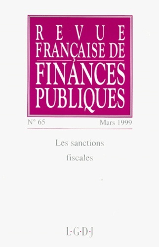 REVUE FRANÇAISE DE FINANCES PUBLIQUES N 65 - 1999