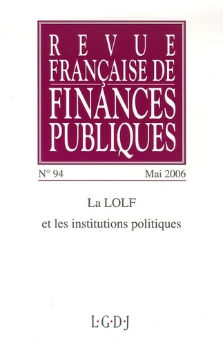 REVUE FRANÇAISE DE FINANCES PUBLIQUES N 94 - 2006