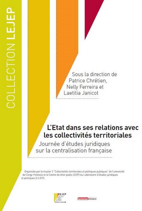 L'ÉTAT DANS SES RELATIONS AVEC LES COLLECTIVITÉS TERRITORIALES