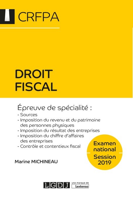 Droit fiscal - CRFPA - Examen national Session 2019