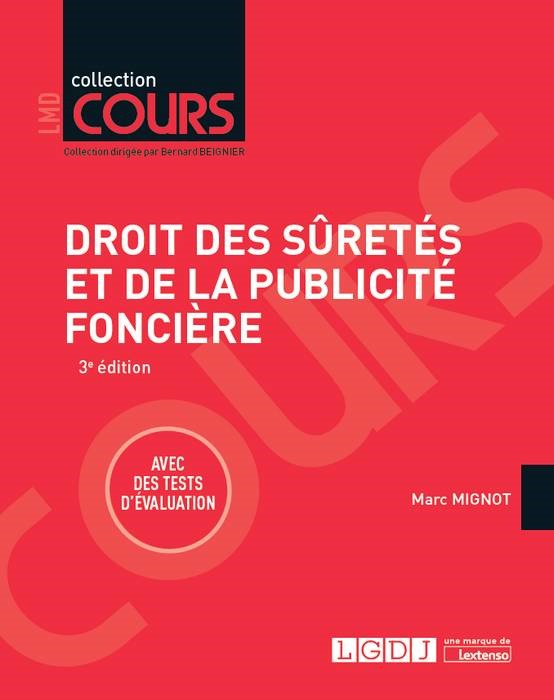 DROIT DES SURETES ET DE LA PUBLICITE FONCIERE 3EME EDITION