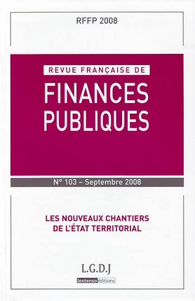 REVUE FRANÇAISE DE FINANCES PUBLIQUES N 103 2008