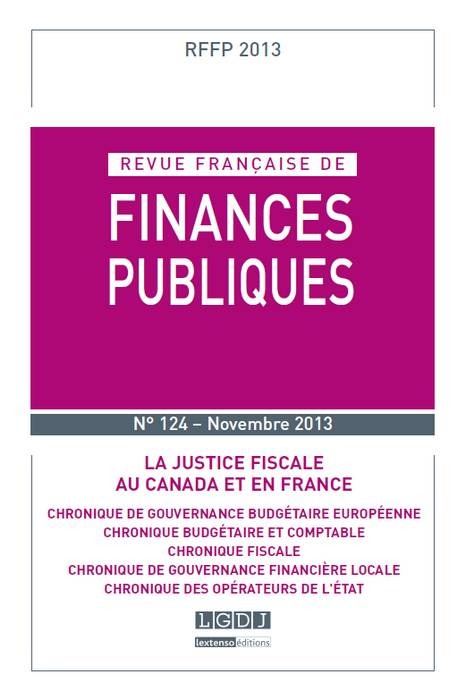 REVUE FRANÇAISE DE FINANCES PUBLIQUES N 124 - 2013