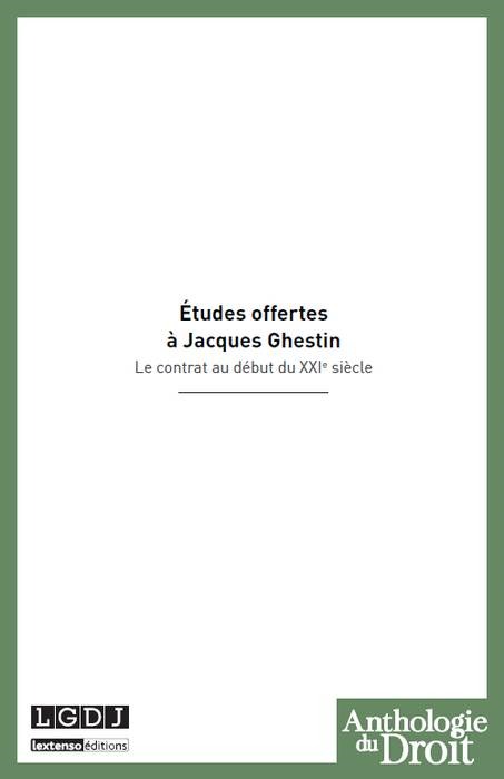 études offertes à jacques ghestin