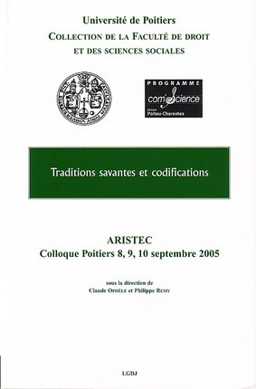 TRADITIONS SAVANTES ET CODIFICATIONS