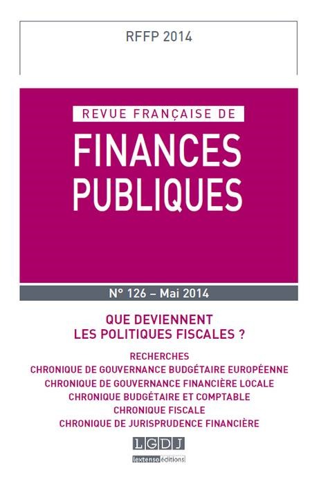 REVUE FRANÇAISE DE FINANCES PUBLIQUES N 126 - 2014