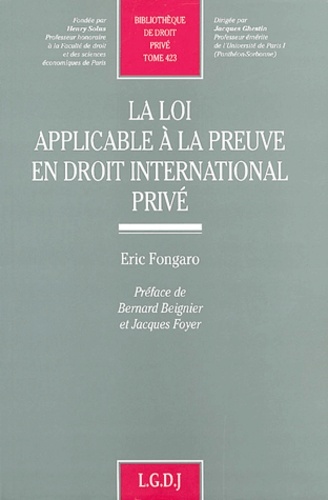 la loi applicable a la preuve en droit international prive