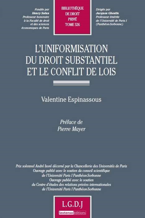 l'uniformisation du droit substantiel et le conflit de lois