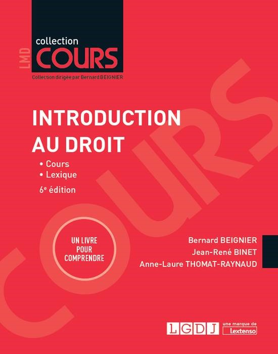 INTRODUCTION AU DROIT - 6EME EDITION